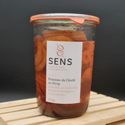 Pommes au sirop à la gousse de vanille bio de Madagascar 700g