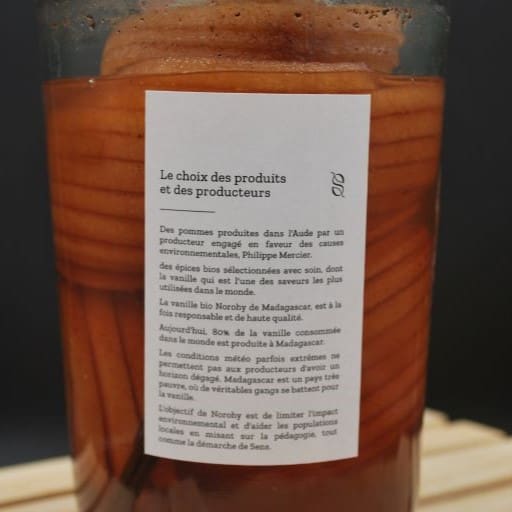 Pommes au sirop à la gousse de vanille bio de Madagascar 700g