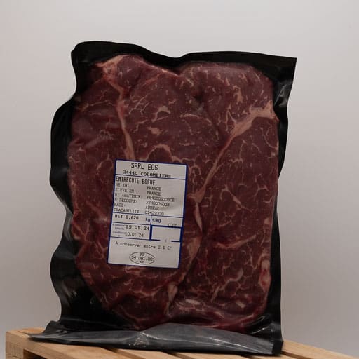 Entrecôte 2x350g artisan boucher origine Aubrac