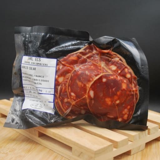 Chorizo tranché env 150g artisan boucher origine Lacaune