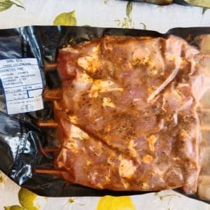 Brochettes de porc 1kg Brochettes de porc marinade basque (1kilo)