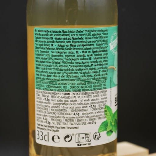 Infusion glacée bio menthe et herbes des Alpes 33cl