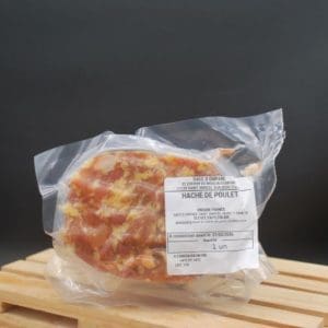 Haché de poulet nature 150g direct producteur